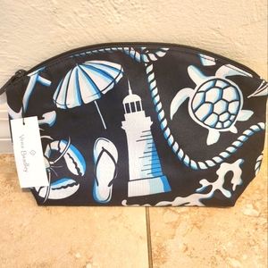 Vera Bradley NWT Grand Travel Cosmetic in Shore Enough blue